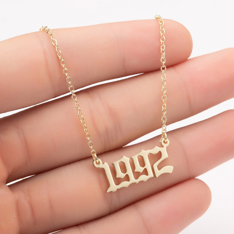 Year Number Necklace