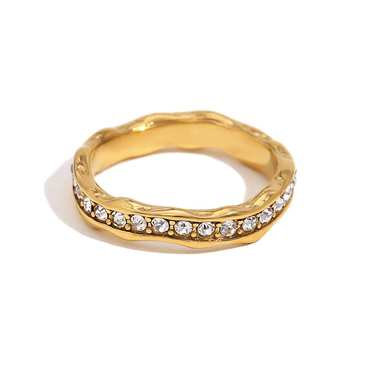 The Onice Ring wave pattern diamond ring Purajoia view 5