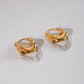 The Cannes Earrings two tone chain tassel huggie earrings Purajoia view 4
