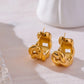 The Roma Earrings chunky gold hoop earrings Purajoia view 4