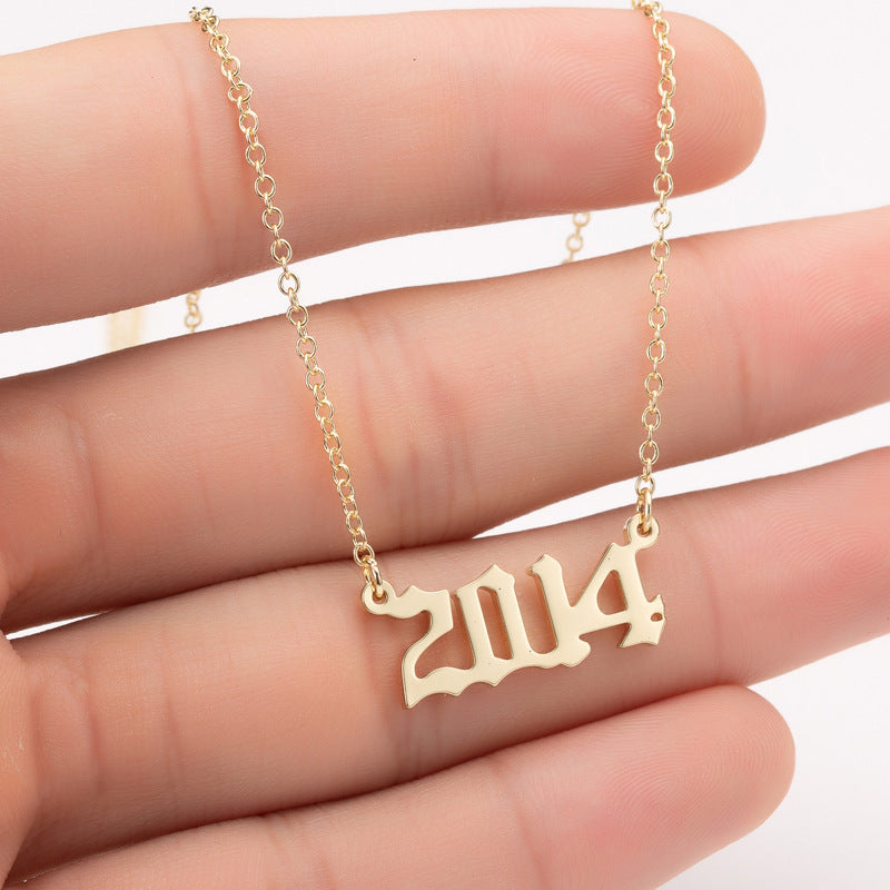 Year Number Necklace