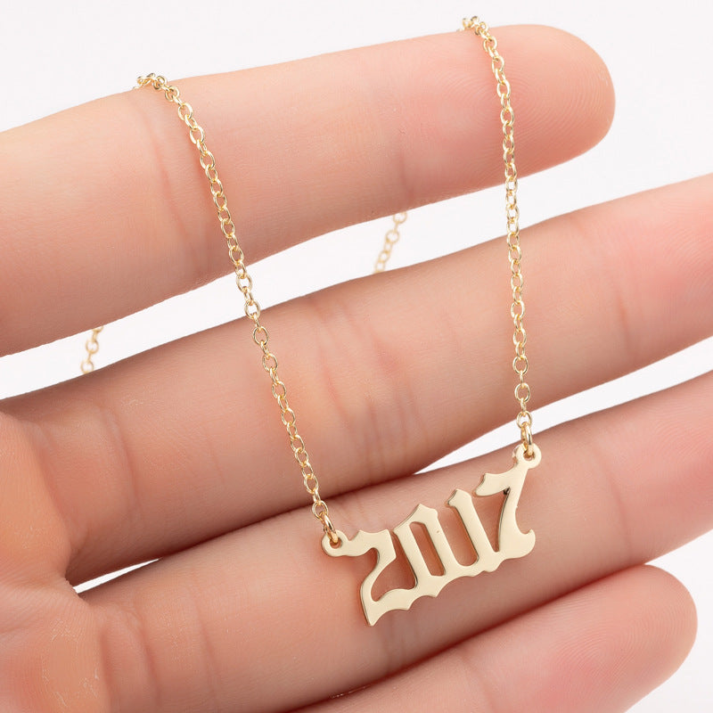 Year Number Necklace