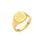 Personalized Elegance: 18K Gold Plated Jewelry with English Letter Ring