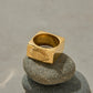 The Siena Ring gold shell signet ring Purajoia view 2