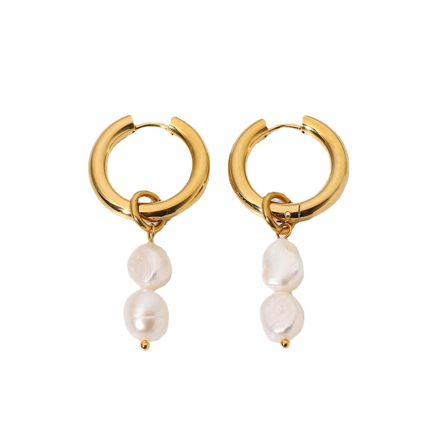 Double Freshwater Pearl Pendant Earrings for a Touch of Elegance