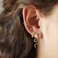 The Mila Earrings double zircon huggie hoop earrings Purajoia view 3