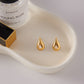The Goccia Earrings zircon teardrop earrings gold Purajoia view 3