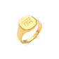 Personalized Elegance: 18K Gold Plated Jewelry with English Letter Ring