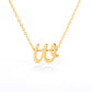 Small Letter Necklace Hollow Stainless Steel