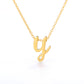 Small Letter Necklace Hollow Stainless Steel