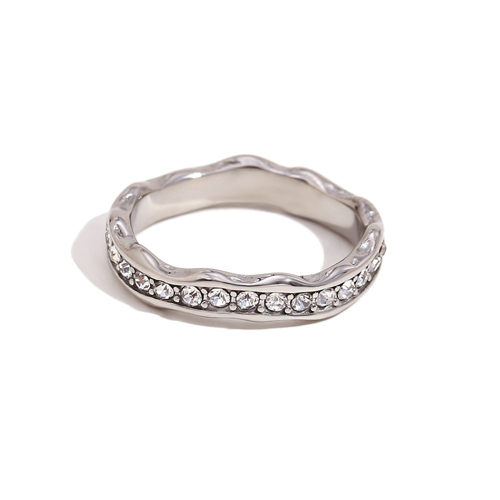 The Onice Ring wave pattern diamond ring Purajoia view 6