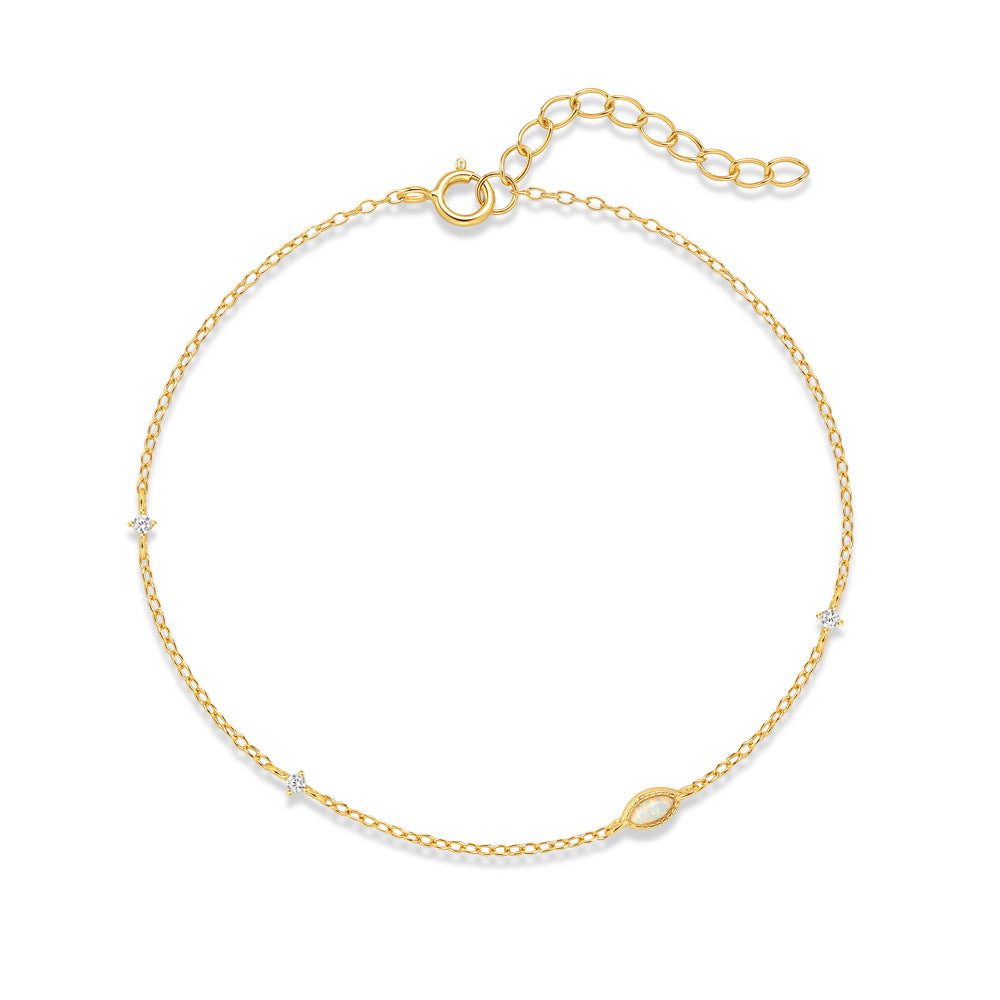 The Opale Bracelet opal marquise bracelet gold Purajoia