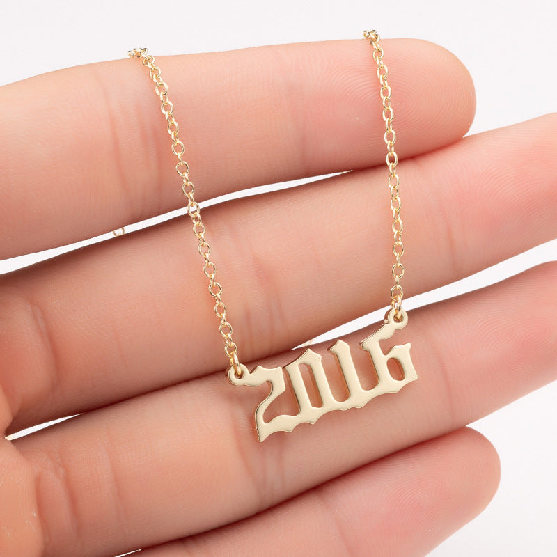 Year Number Necklace