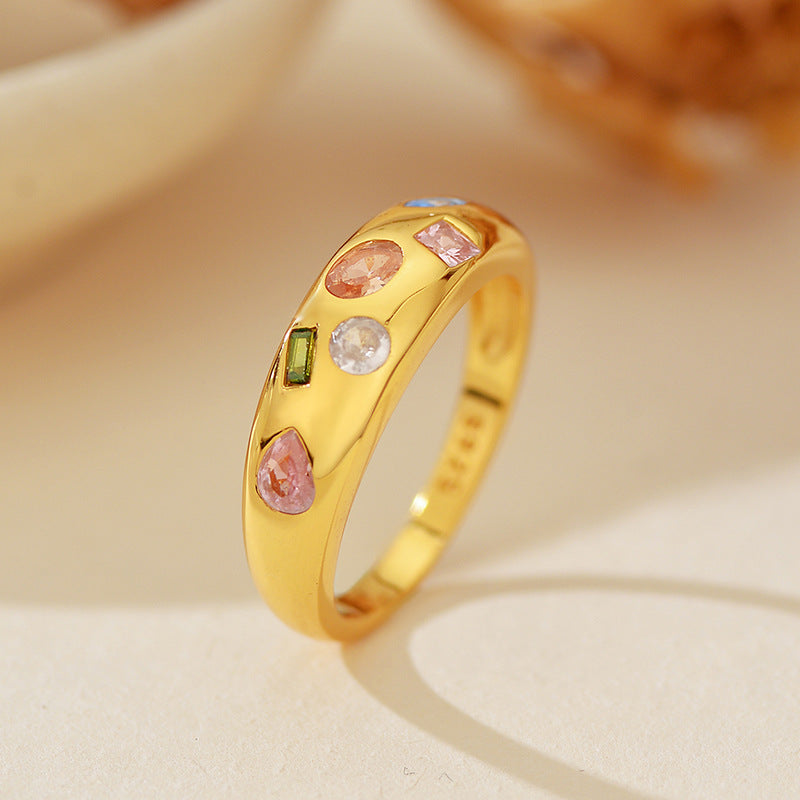 The Colore Ring colored zircon sterling silver ring Purajoia view 2