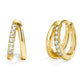 The Bianca Earrings double layer zircon earrings Purajoia