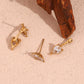 The Amalfi Earrings front back zircon stud earrings Purajoia view 3