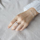 Minimalist sterling silver jewelry big zircon resizable fashion ring