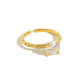 925 sterling silver resizable ring with big zircon stone for women