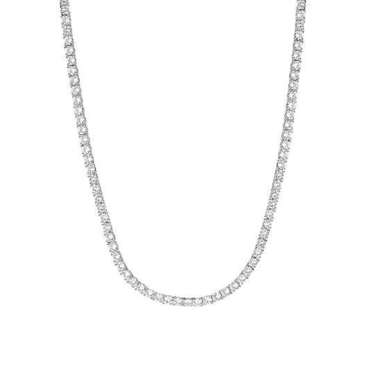 925 sterling silver diamond crystal choker elegant women’s jewelry