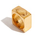 The Siena Ring gold shell signet ring Purajoia view 5