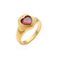 Shiny gold stainless steel ring adorned with colorful stones, a chic accessory for women.