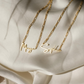 Elevate your style with our Custom Name Necklace featuring a chic Figaro chain—a timeless and personalized accessory that adds a touch of elegance to your look.