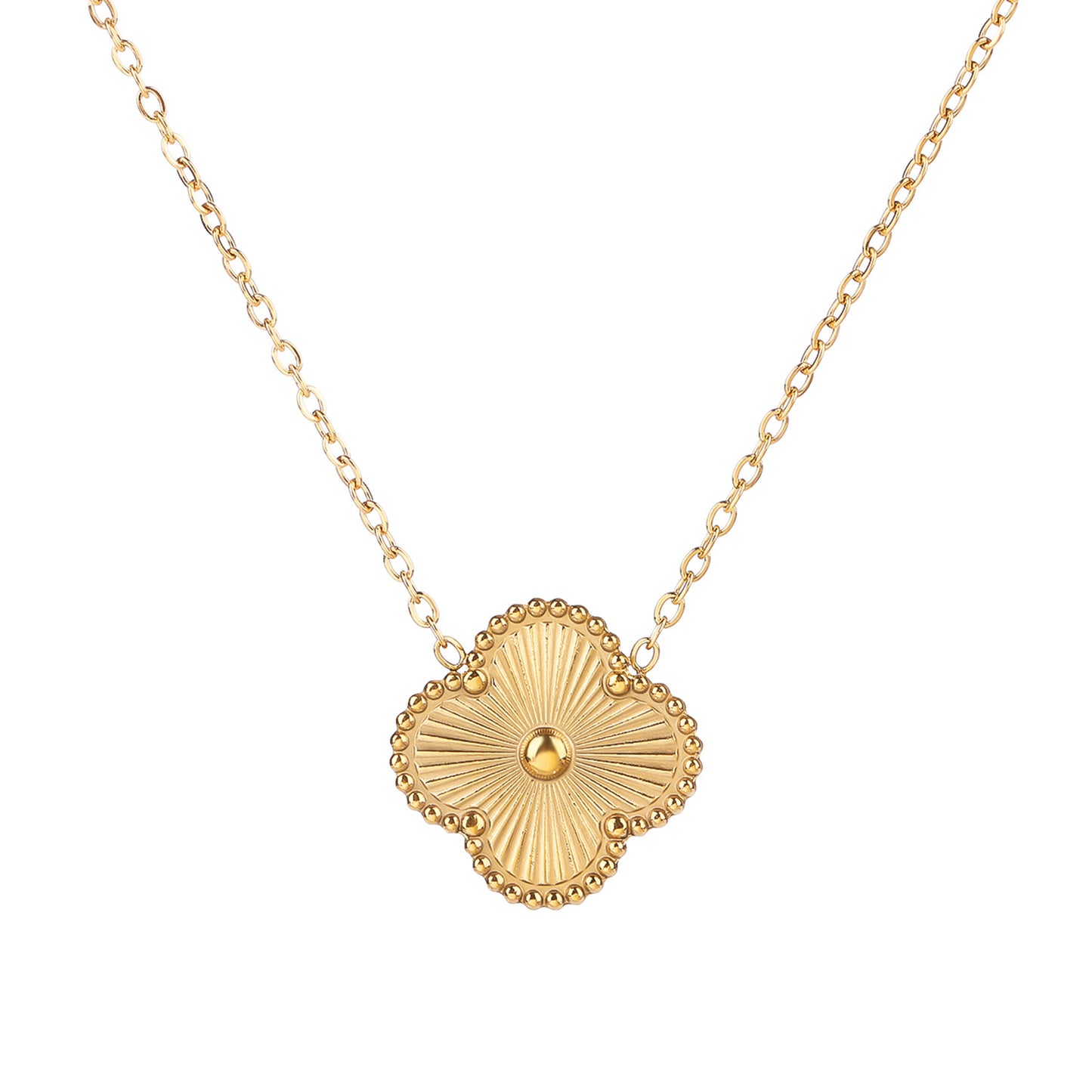  Flower Shape Pendant Clavicle Chain