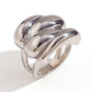 The Riviera Ring dome wave ring gold Purajoia view 2
