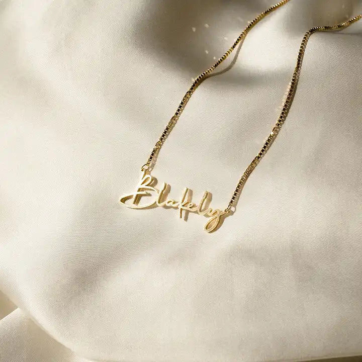 Elevate your style with our Customized Stainless Steel Name Necklace in Gold—an exquisite fashion statement and personalized gift with a chic choker pendant design.