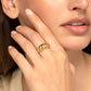 Modern Minimalist Gold Croissant Dome Ring