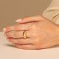 Modern Minimalist Gold Croissant Dome Ring