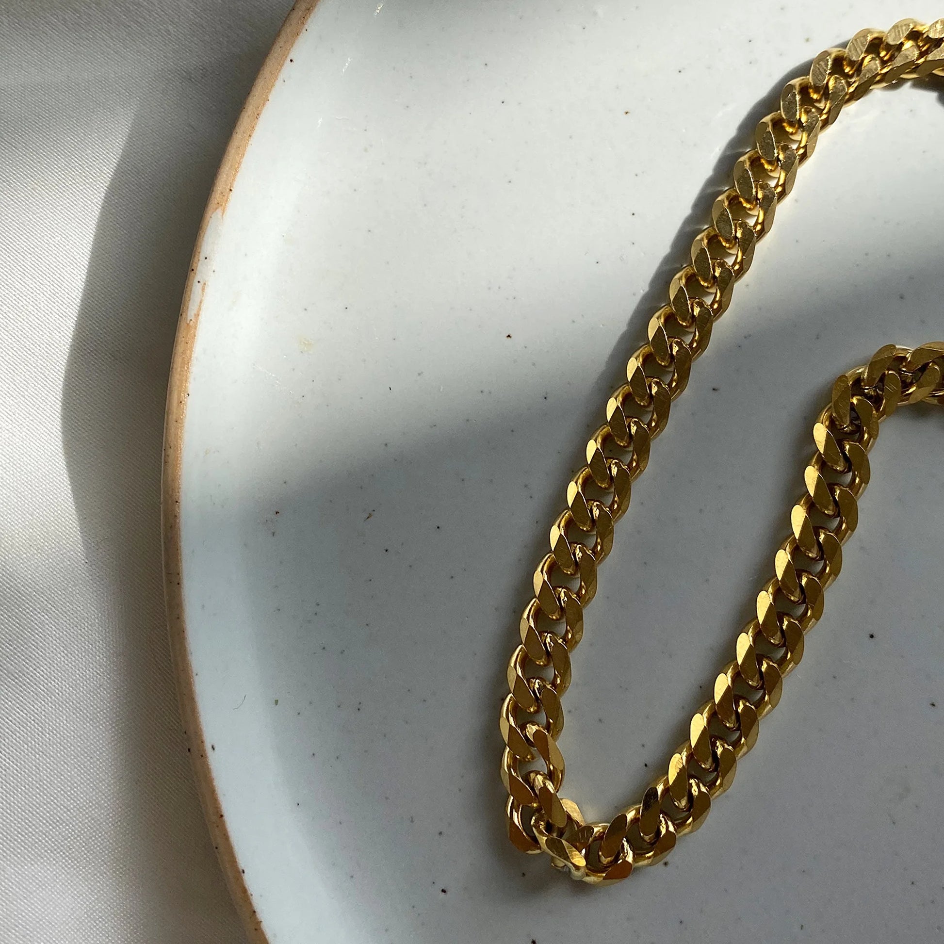 Necklace Chunky Cuban Chain Gold Plated