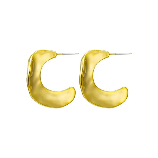 French Elegant Earrings Stainless Steel Gold Plated