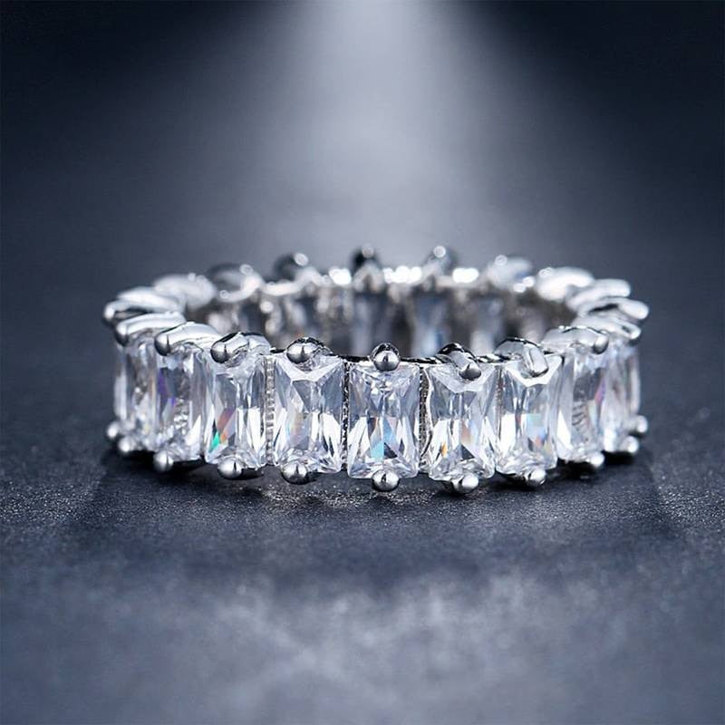 Fashion Square Zircon Ring Ring