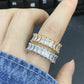 Fashion Square Zircon Ring Ring