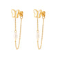 Chic and elegant Butterfly Tassel Earrings featuring Freshwater Pearl and 18K Gold Plating – a perfect blend of modern style and timeless sophistication for women.