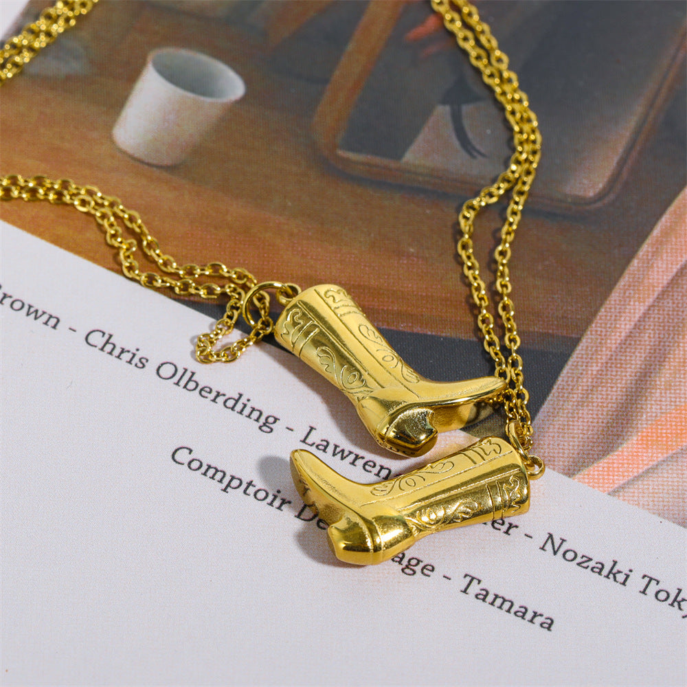 Boots Pendant Necklace