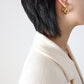 Minimalist three-layer C-shaped earrings, a sleek and versatile accessory for understated elegance.