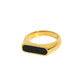 Minimalist gold-plated stainless steel ring, a stylish accessory for everyday elegance.