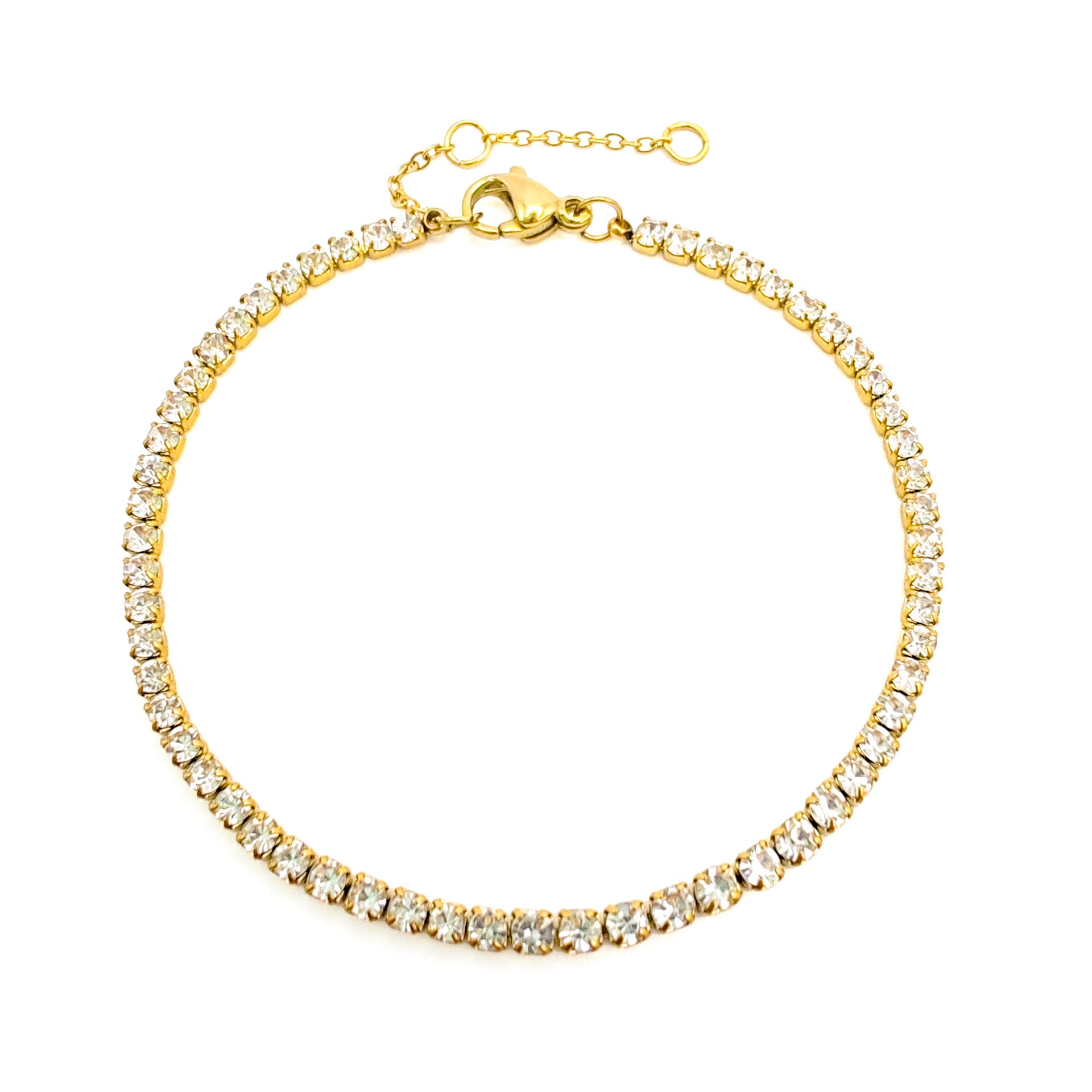 Stainless steel zircon tennis bracelet for women bridal jewelry