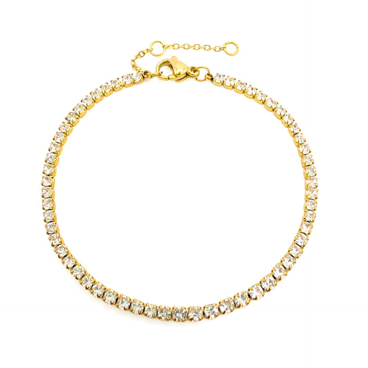 Stainless steel zircon tennis bracelet for women bridal jewelry