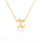 Small Letter Necklace Hollow Stainless Steel