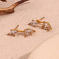 The Amalfi Earrings front back zircon stud earrings Purajoia view 5