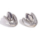 Silver Amora irregular heart stud earring in stainless steel