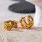 The Roma Earrings chunky gold hoop earrings Purajoia view 5