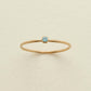 Simple fashion women charm stainless steel jewelry birthstone finger ring