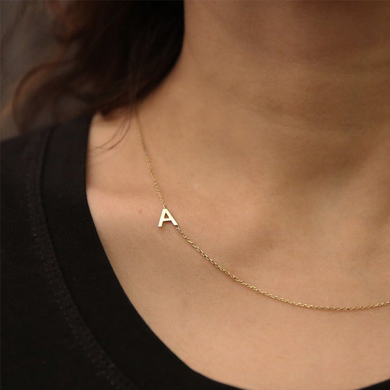 Stainless Steel Oblique Chain Necklace