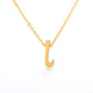 Small Letter Necklace Hollow Stainless Steel