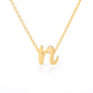 Small Letter Necklace Hollow Stainless Steel