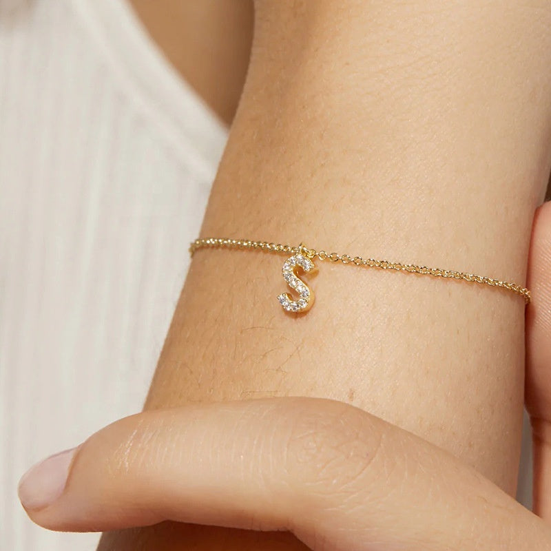 Diamonds Letter Bracelet